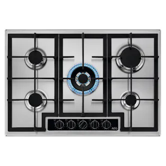 AEG HGB75420YM Series 6000 75cm 5 Burner Gas Hob in Stainless Steel wi