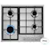 AEG HGE64200SM Series 3000 60cm 4 Burner Gas Hob in Stainless Steel wi