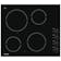 Hotpoint HR620RH 60cm 4 Zone Frameless Ceramic Hob Black Side Controls