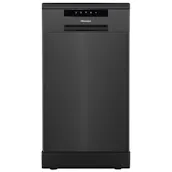 Hisense HS523E15BUK 45cm Slimline Dishwasher in Black 10 Place Setting E Ra