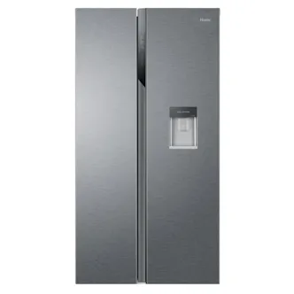 Haier HSR3918EWPG American Fridge Freezer in Silver NP Water E Rated