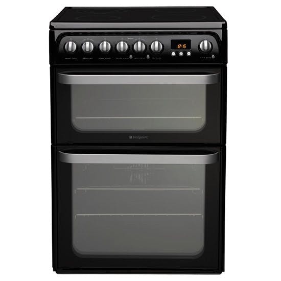 black freestanding electric cooker