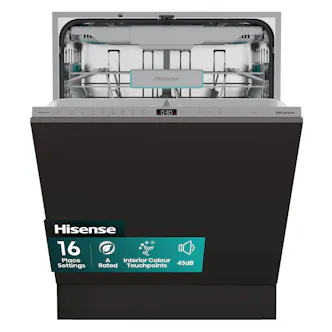 Hisense HV16AUK 60cm Fully Integrated Dishwasher 16 Place A Rated with