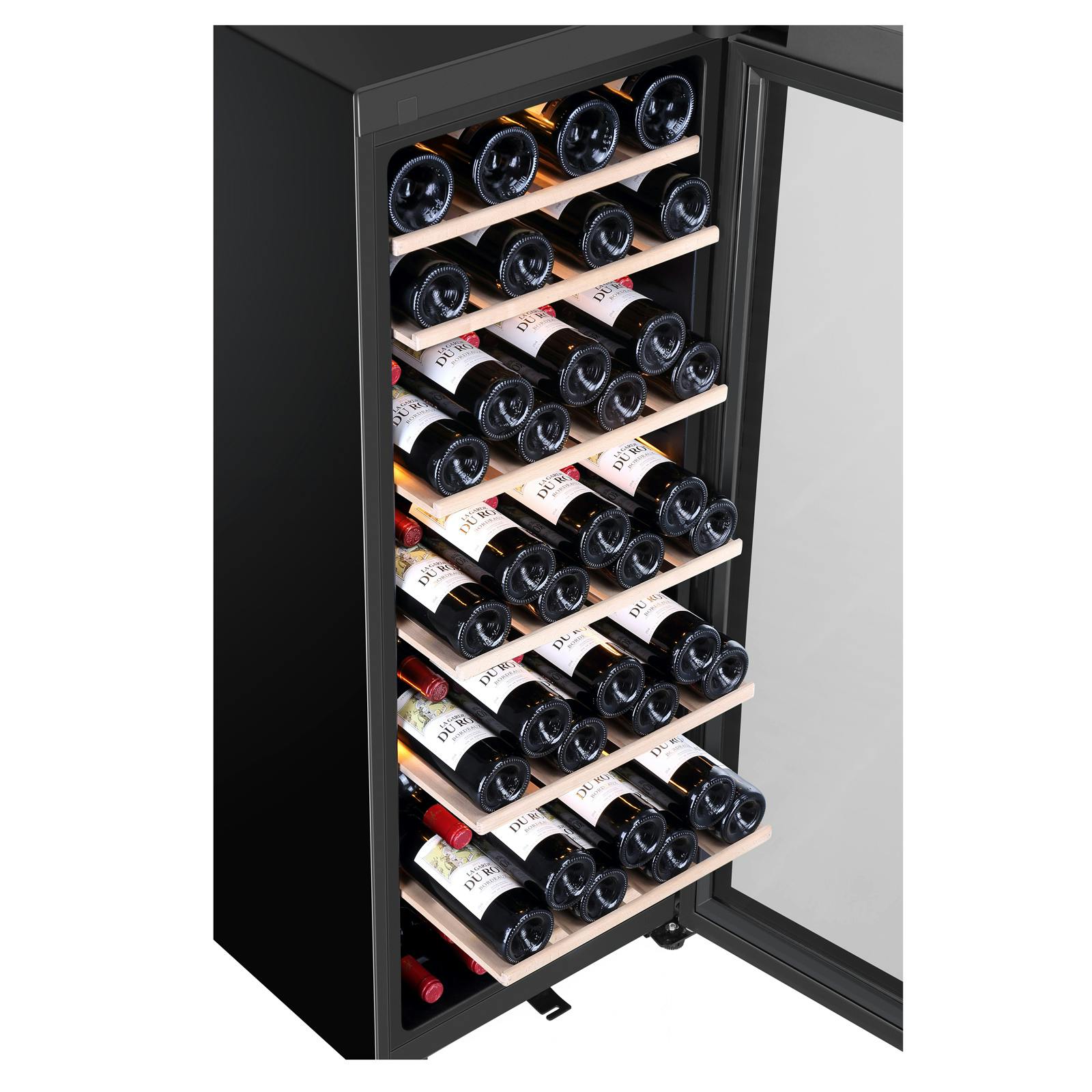 Haier Hws84gnf 50cm Wide Dual Zone Wine Cooler In Black 84 Bottle F