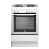 Indesit I6EVAW 60cm Single Cavity Electric Cooker in White Solid Plate