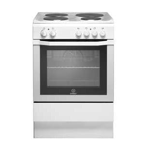 Indesit I6EVAW 60cm Single Cavity Electric Cooker in White Solid Plate