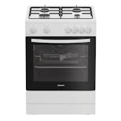 Indesit I6GGMMWUK 60cm Single Oven Gas Cooker in White 4 Gas Burners 64 L