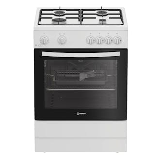 Indesit I6GGMMWUK 60cm Single Oven Gas Cooker in White 4 Gas Burners 64 L