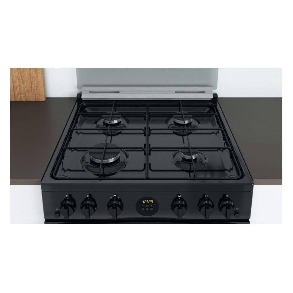 indesit gas cooker black