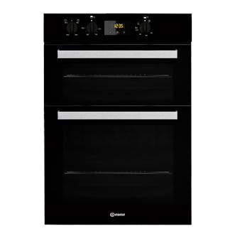 Indesit IDD6340BL 60cm Built-In Electric Double Oven in Black A/A Rated