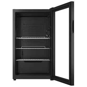 Iceking IKBEV85BK 48cm Freestanding Undercounter Wine Cooler in Black 80