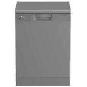 Indesit IN2FE13DT9S 60cm Dishwasher in Silver 13 Place Setting E Rated Push
