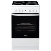 Indesit IS5V4KHW 50cm Single Oven Electric Cooker in White Ceramic Hob
