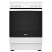 Indesit IS67V5KHW 60cm Single Oven Electric Cooker in White Ceramic Hob