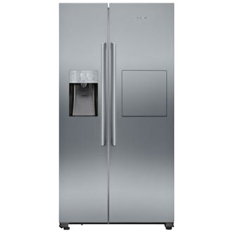 Siemens KA93GAIDP iQ500 American Fridge Freezer in Brushed  Steel With Ic