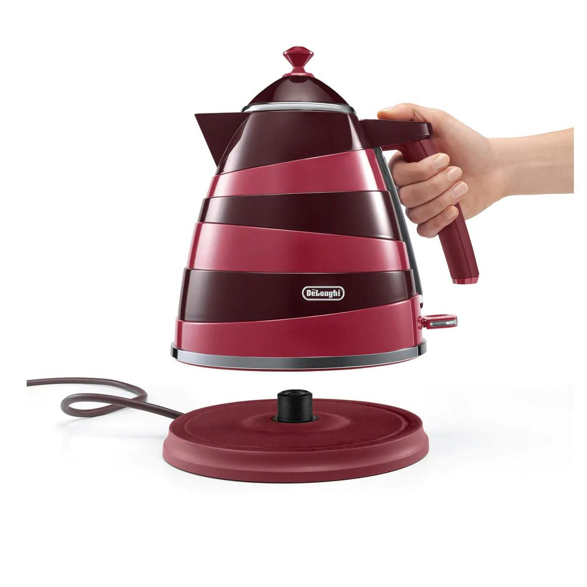 DeLonghi KBAC3001R AVVOLTA Cordless Jug Kettle in Red 1.7L 3.0kW