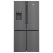 Siemens KF96DPXEA iQ700 American Fridge Freezer in Brushed Black Steel Wi