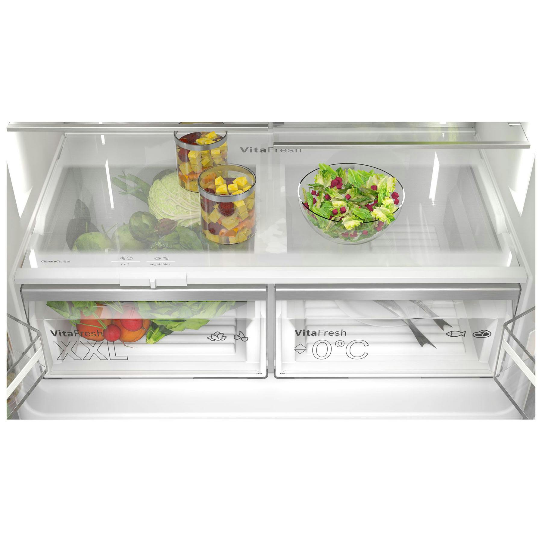 Bosch KFD96APEA Series 6 American Fridge Freezer in Brushed Steel