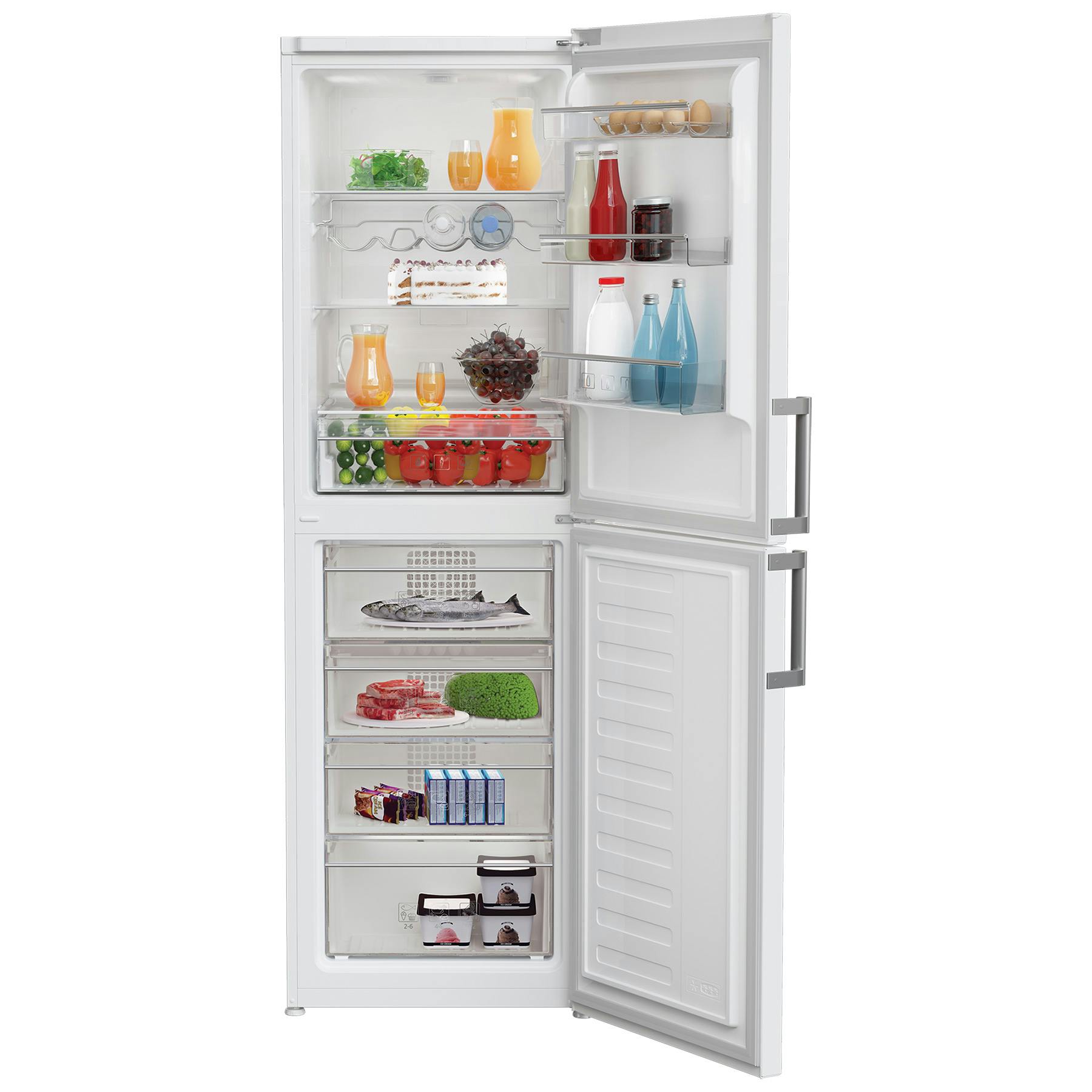 Blomberg KGM4663 191cm High 50 50 Frost Free Fridge Freezer in White 60cm Wide