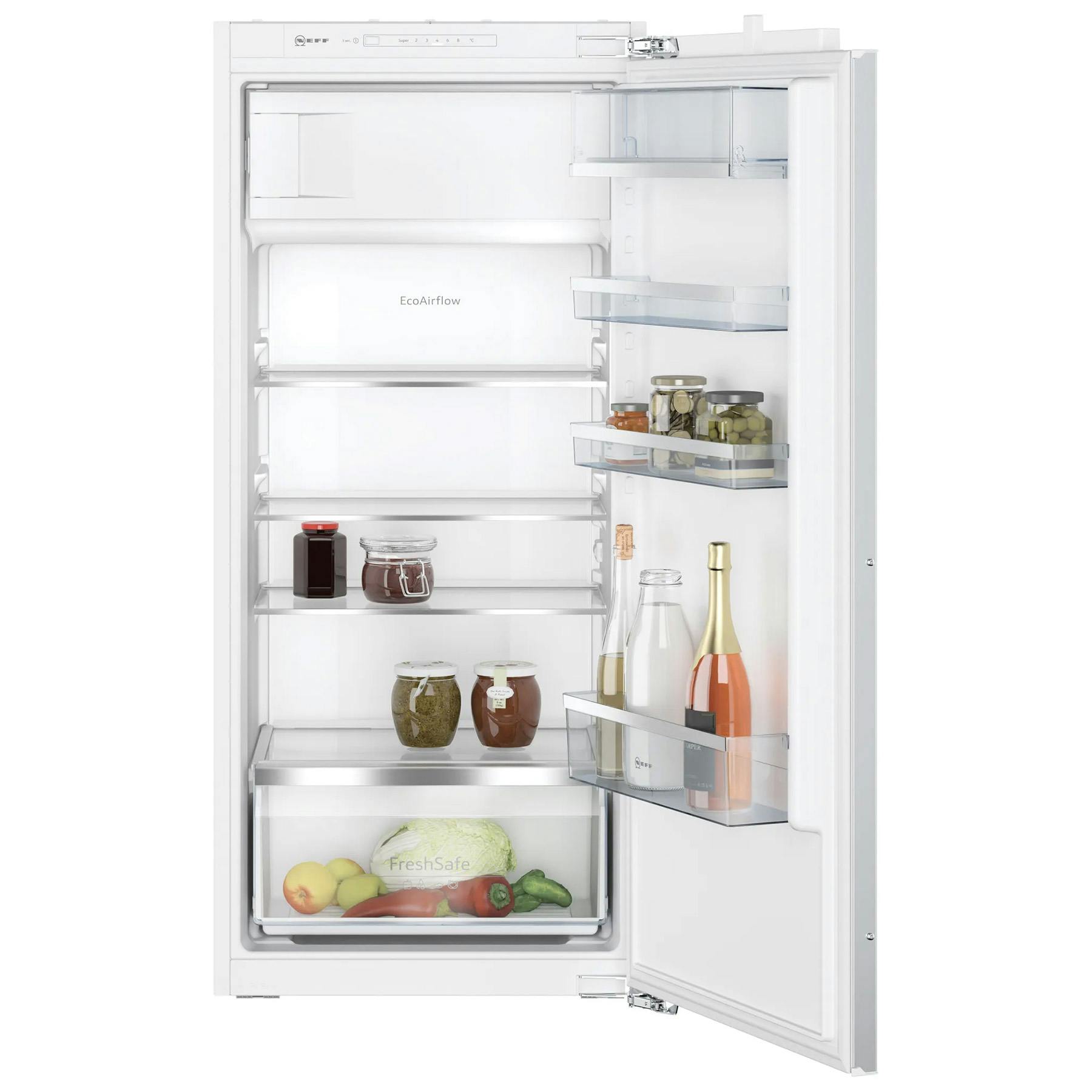 Larder fridge with on sale freezer box