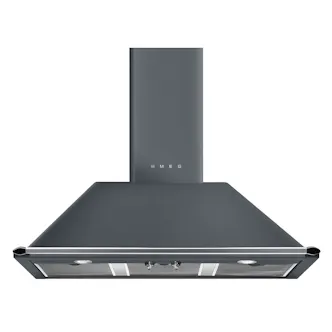 Smeg KT100GRE 100cm Victoria Chimney Hood in Slate Grey 3 Speed Fan P