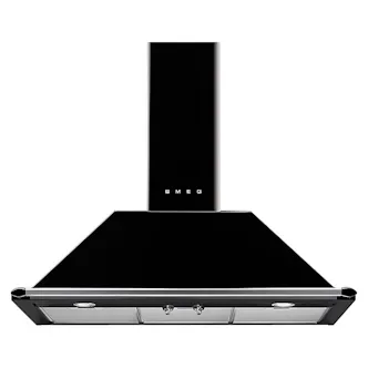 Smeg KT90BLE 90cm Victoria Chimney Hood in Black