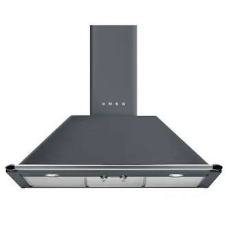 Smeg KT90GRE 90cm Victoria Chimney Hood in Slate Grey 3 Speed Fan Pl