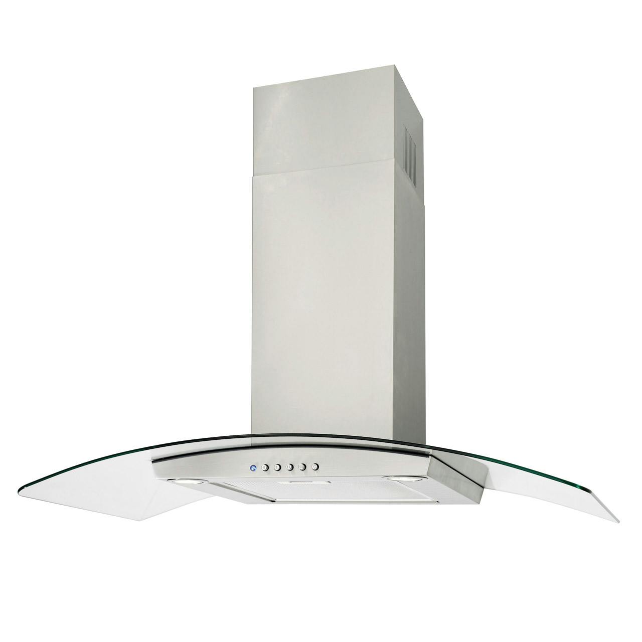 Luxair La70 Val Ss 70cm Valore Curved Glass Cooker Hood In Stainless Steel 2518