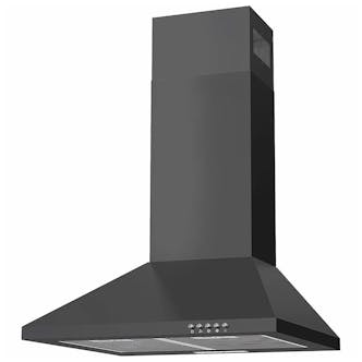 Waterline LSHDCH60B 60cm Chimney Hood in Black 3 Speed Fan