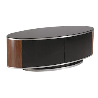 MDA-Design LUNA-OAK Luna Oval Shape High Gloss Black/Oak Sides
