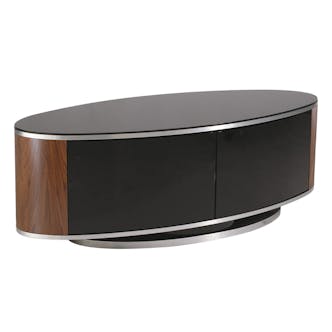 MDA-Design LUNA-WALNUT Luna Oval Shape High Gloss Black/Walnut Sides