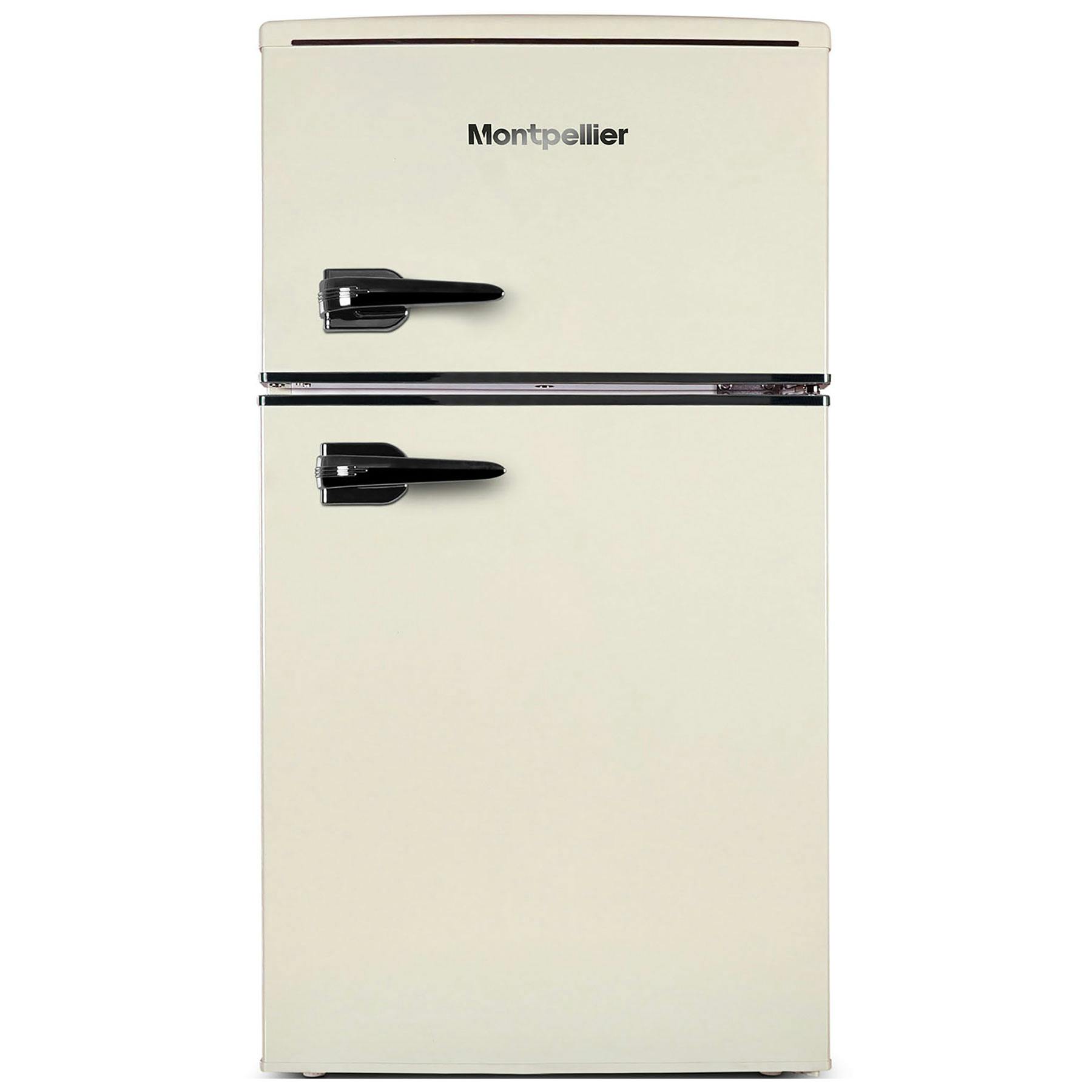 Montpellier MAB2035EC 87cm High 80 20 Fridge Freezer in Cream 45cm Wide
