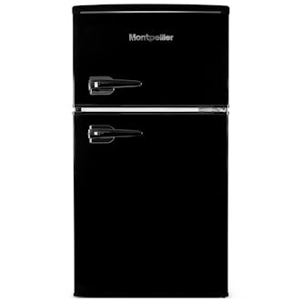 Montpellier MAB2035EK 45cm Undercounter Retro Fridge Freezer in Black 0.86m