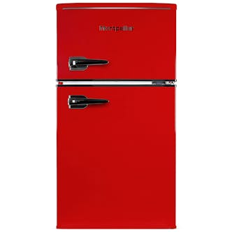 Montpellier MAB2035ER 45cm Undercounter Retro Fridge Freezer in Red 0.86m