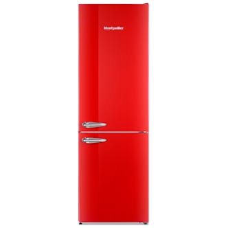 Montpellier MAB386R 60cm Frost Free Retro Fridge Freezer in Red 1.86m F