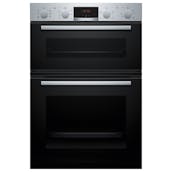 Bosch MBA533BS3B Series 4 88cm Built In Electric Double Oven in Black wi