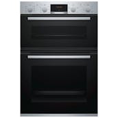 Bosch MBS533BS0B Series 4 Built In Hot Air Double Oven in Brushed Steel