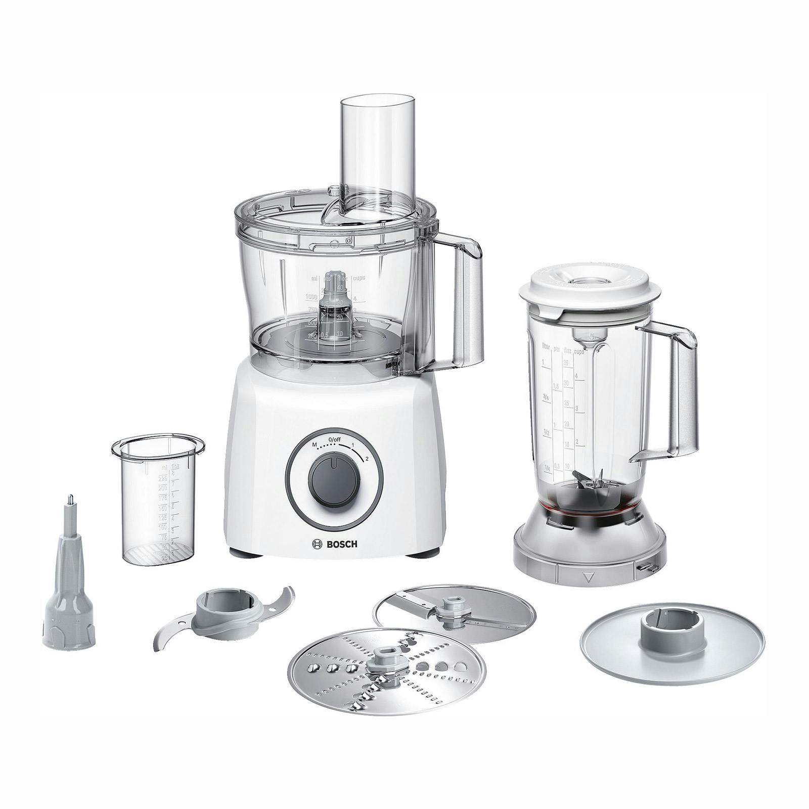 Bosch MCM3200WGB Compact Food Processor in White, 800W