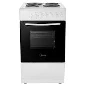 Midea MFO20DME4H10 50cm Single Oven Electric Cooker in White Solid Plate H