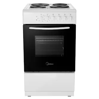 Midea MFO20DME4H10 50cm Single Oven Electric Cooker in White Solid Plate H