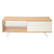  MIA-1050-OAK Miami 1050mm Wide TV Stand in Light Oak & White