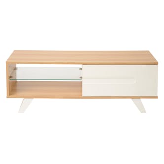  MIA-1200-OAK Miami 1200mm Wide TV Stand in Light Oak & White