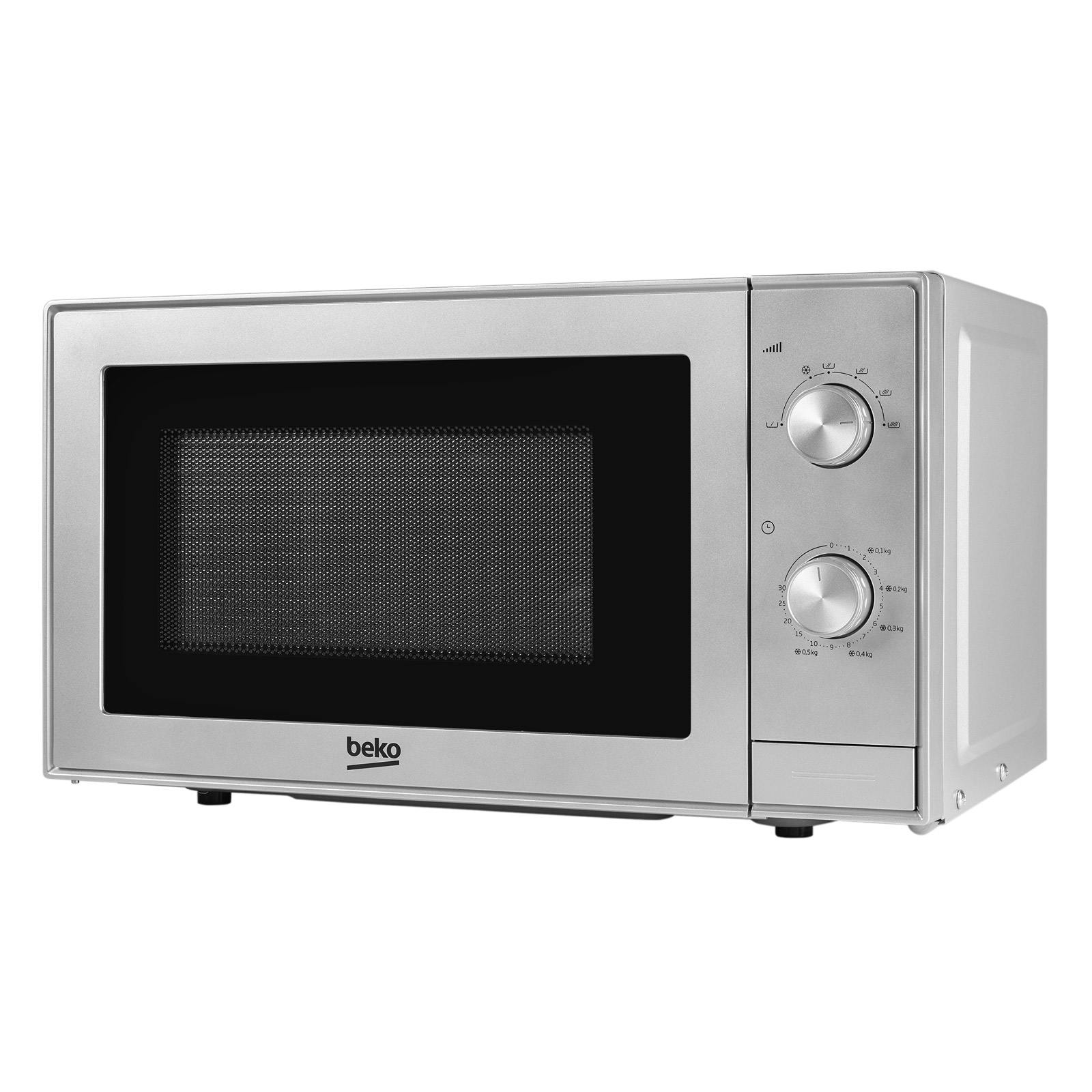 Beko MOC20100S Microwave Oven in Silver 20 Litre 700W Manual Control