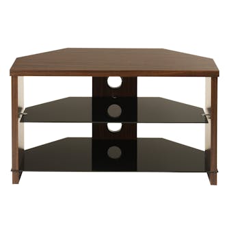  MON-1050-WAL Montreal 1050mm TV Stand in Walnut with Black Glass