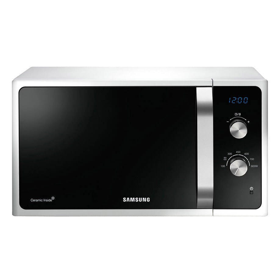 Samsung MS23F301EAW Solo Microwave Oven in White, 23L 800W