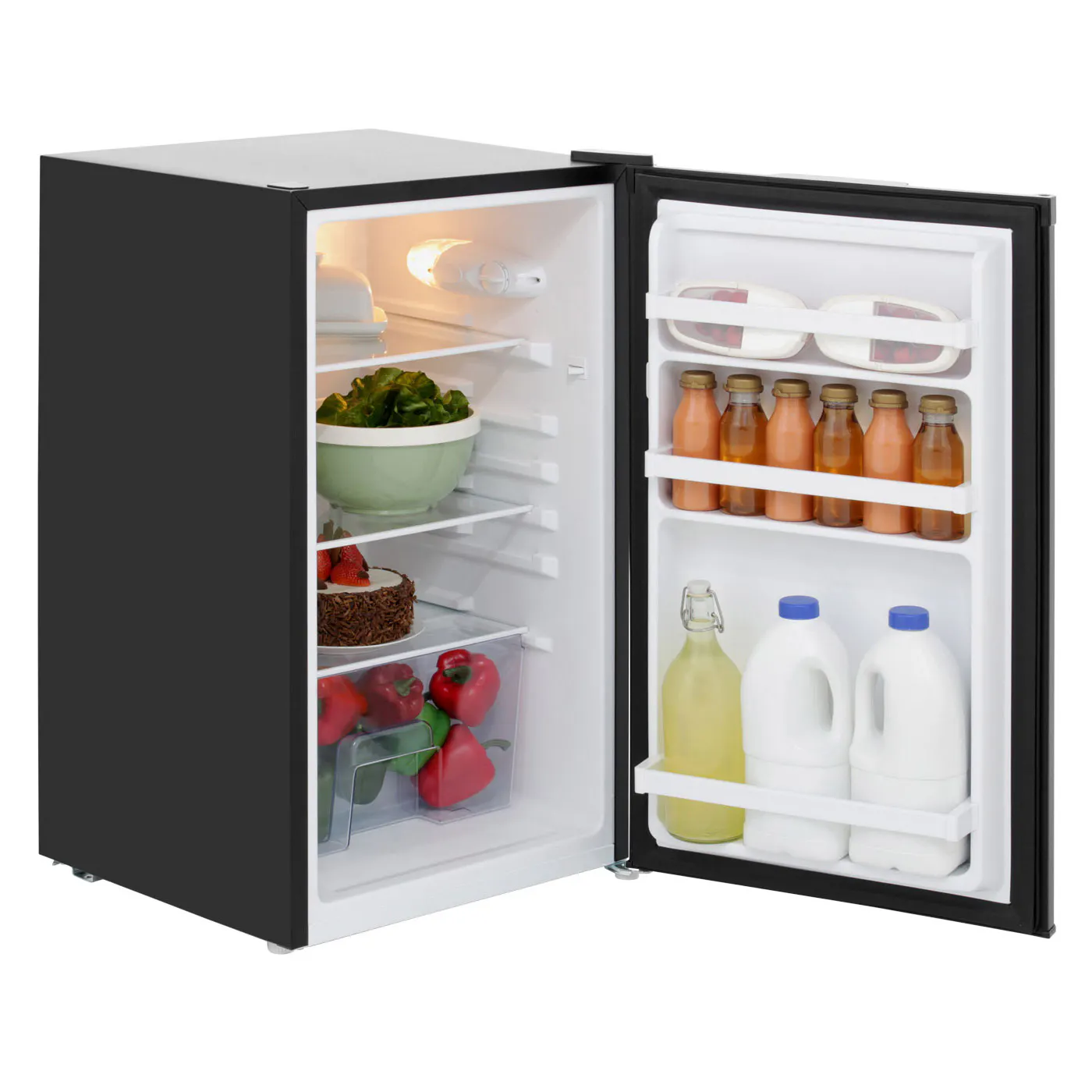 Fridgemaster MUL49102B 50cm Undercounter Larder Fridge Black 0.85m A+ Rated