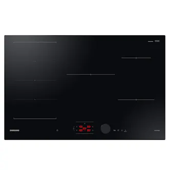 Samsung NA64D3000AK 60cm 4 Burner Gas Hob in Black Glass with Cast Iron Pan