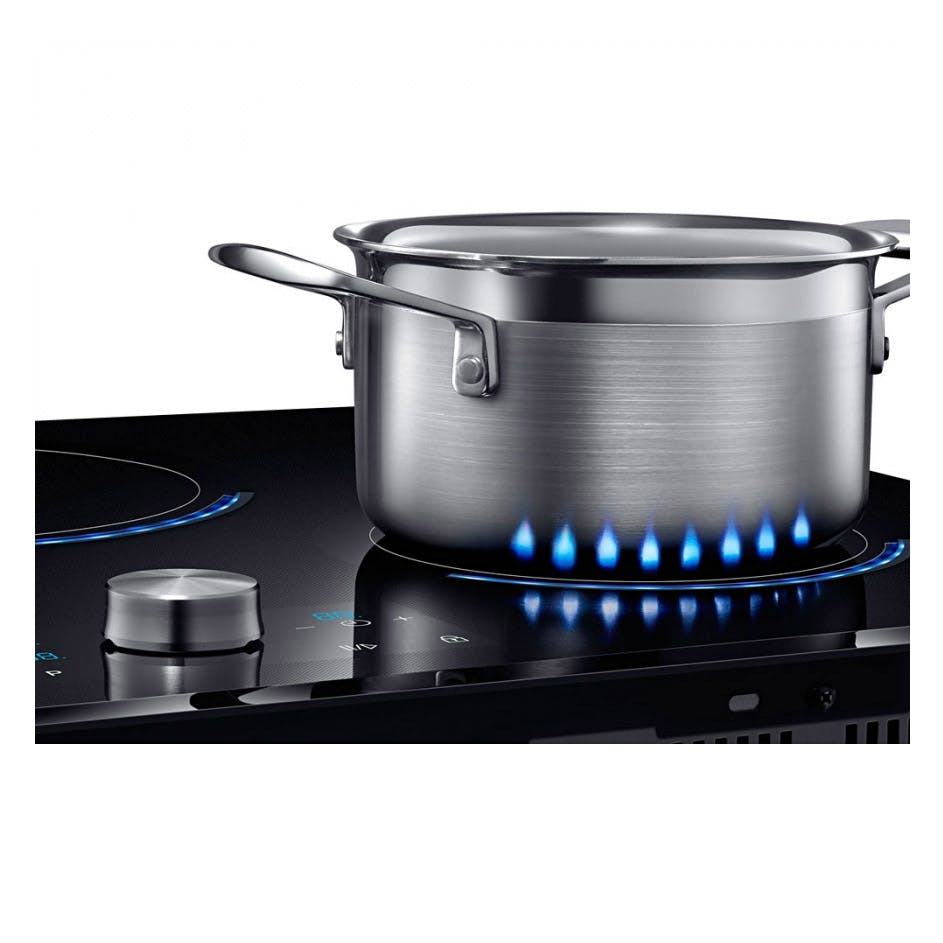 Samsung NZ84J9770EK 80cm 4 Zone Induction Hob in Black, Virtual Flame