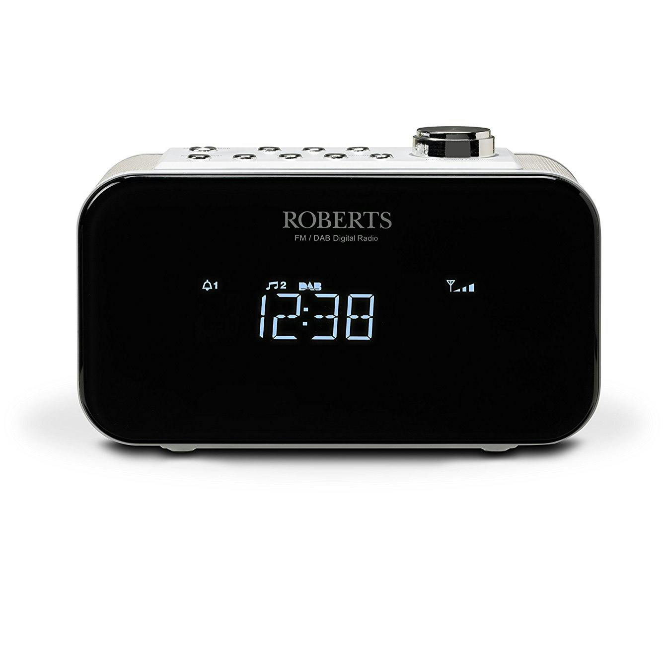 Roberts ORTUS2-WHT DAB/DAB+/FM Alarm Clock Radio in White, USB Socket