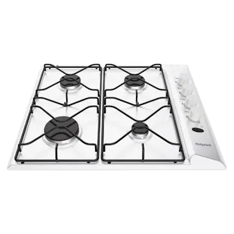 Hotpoint PAS642HWH 60cm 4 Burner Gas Hob in White Flame Failure Device